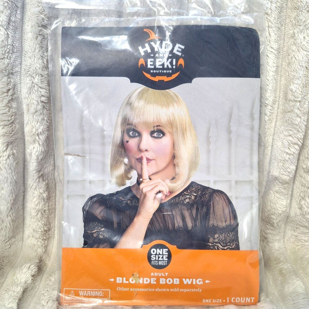 New Adult Blonde Bob Wig Short Hair Costume Accessory Halloween Party Cosplay